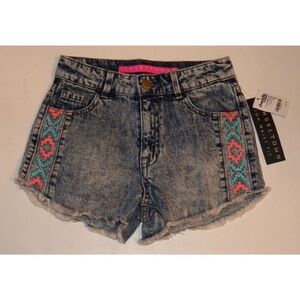 NWT Tinseltown Acid Wash Blue Jean Denim Shorts High Waist Sz 0 Charlotte Russe